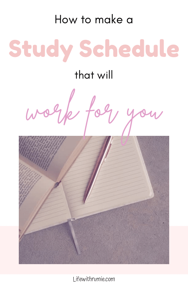 study schedule for students